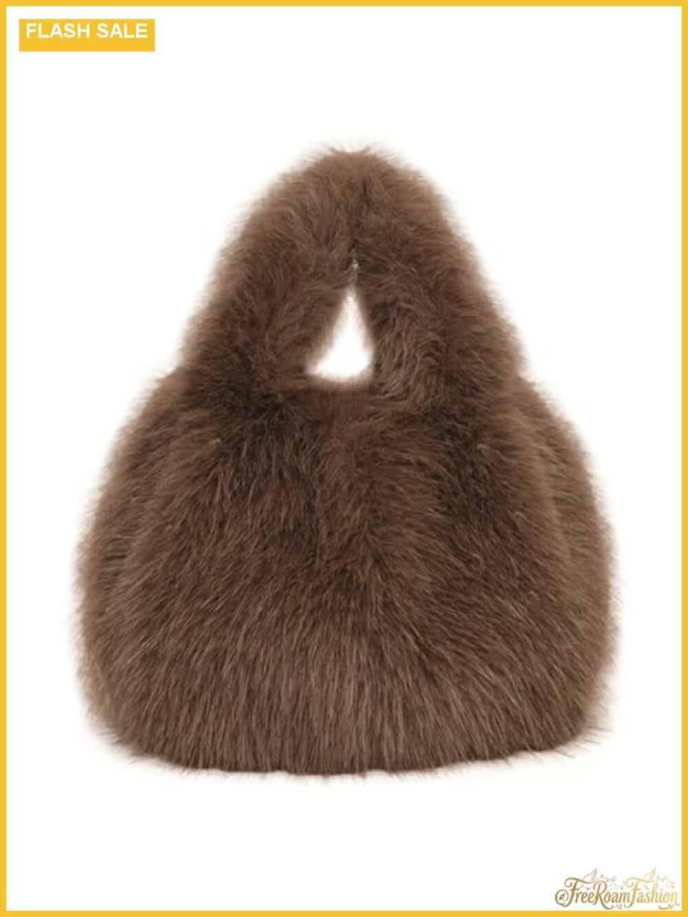 Faux Fur Fluffy Bucket Bag Cute Winter Purse Women Soft Tote Handbag